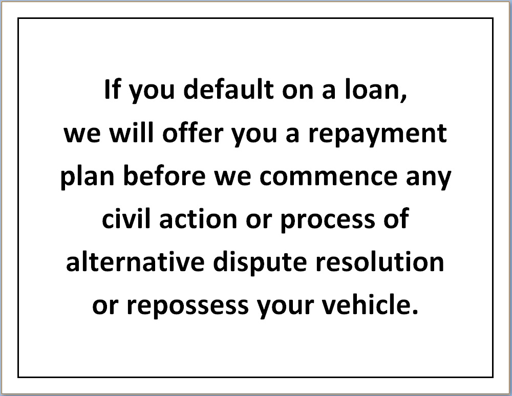 Nevada Repayment Notice